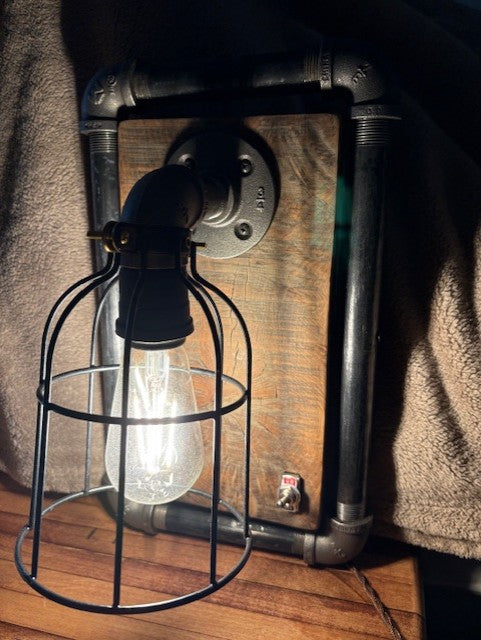 Wall Sconce Wood and Iron