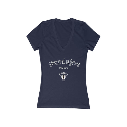 Ladies' Tee - Pendejos Unidos Deep V-Neck