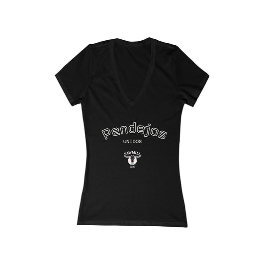 Ladies' Tee - Pendejos Unidos Deep V-Neck