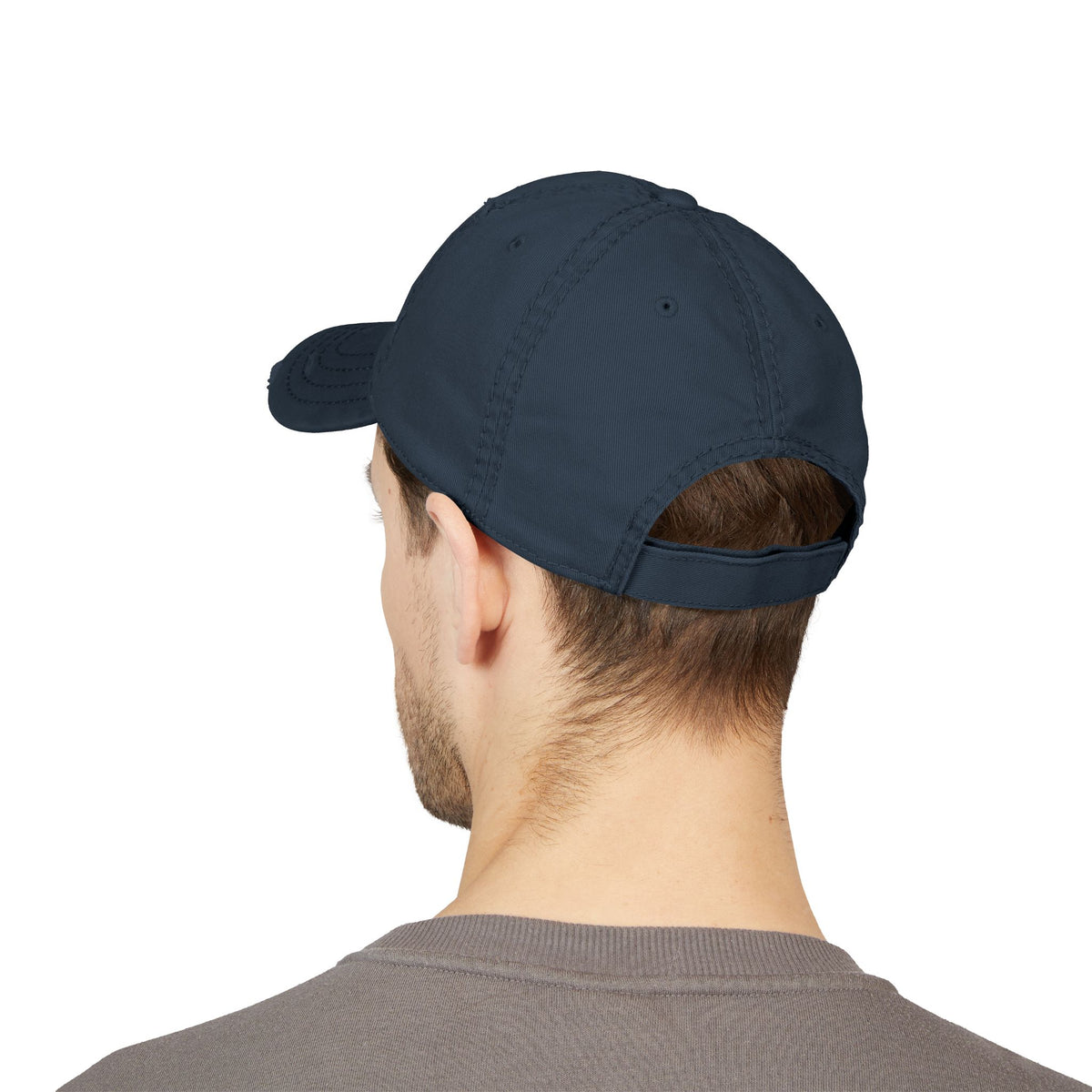 Distressed Embroidered Ball Cap
