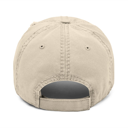 Distressed Embroidered Ball Cap