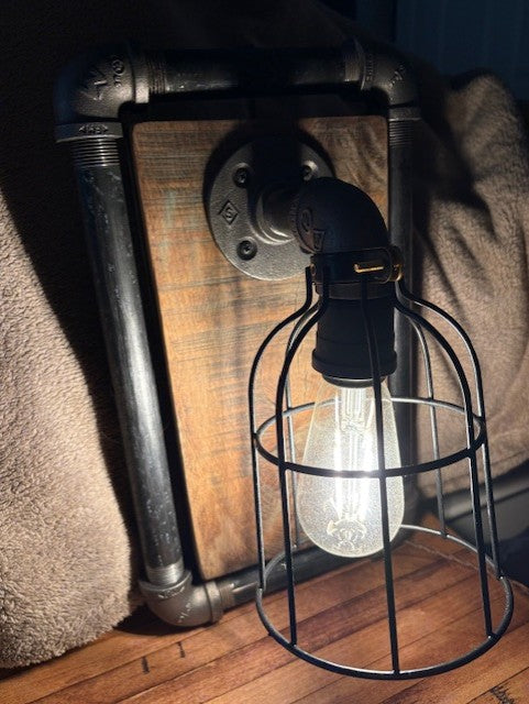 Wall Sconce Wood and Iron