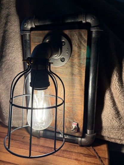 Wall Sconce Wood and Iron